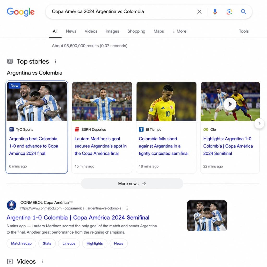 trending matches in Top Stories